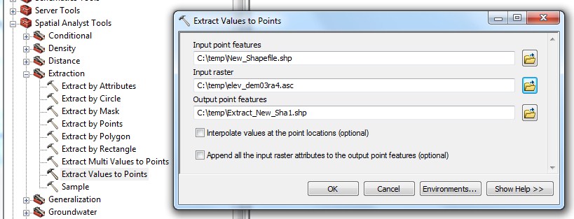 Extract Values To Points