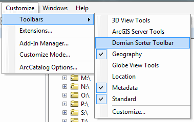 Sort Domain-Add Toolbar