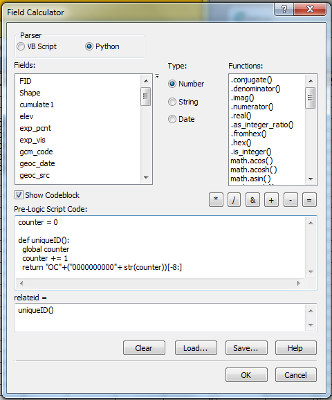 arcmap field calculator